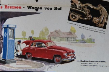 Borgward Hansa 1500 Modelprogram 1950 "Darf ich vorstellen..." Carbrochure (7142)