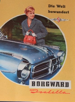 Borgward Isabella Modellprogramm 1959 "Die Welt bewundert" Automobilprospekt (7155)