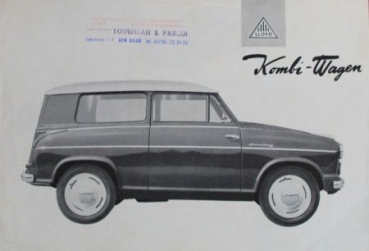 Lloyd Stationwagon Modelprogram 1960 Carbrochure (7194)