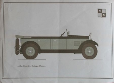 Adler Favorit 8/35 PS Modelprogram 1929 Carbrochure (2238)