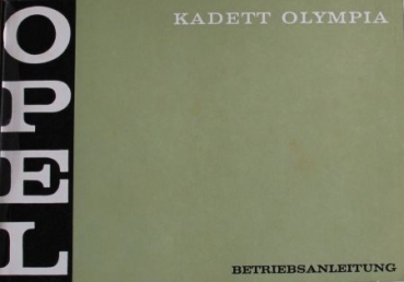 Opel Kadett Olympia 1970 Owner Manual (2187)