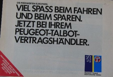 Peugeot Modelprogram 1983 (7243)