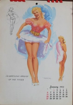 Studio Sketches Pin-up Calendar 1952 Thompson (7305)