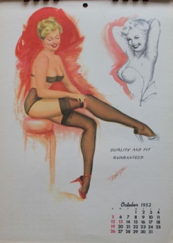Studio Sketches Pin-up Calendar 1952 Thompson (7305)