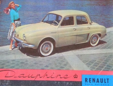 Renault Dauphine Modellprogramm 1960 Automobilprospekt (7280)