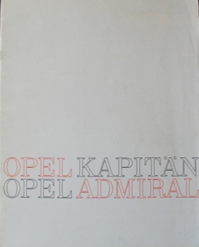 Opel Kapitän Admiral Modellprogramm 1966 Automobilprospekt (7985)