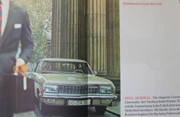 Opel Kapitaen Admiral Modelprogram 1966 Carbrochure (7985)