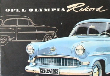 Opel Rekord Modellprogramm 1956 Automobilprospekt (8216)