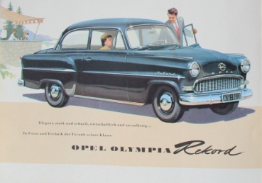 Opel Rekord Modelprogram 1956 Carbrochure (8216)
