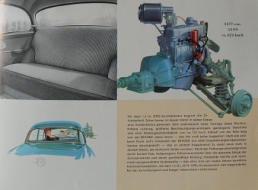 Opel Rekord Modellprogramm 1956 Automobilprospekt (8216)