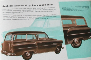 Opel Rekord Caravan Modelprogram 1953 Carbrochure (8224)