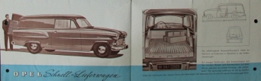 Opel Rekord Modelprogram 1955 Carbrochure (8228)
