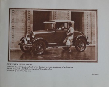 Ford A Modelprogram 1928 "A new kind of motor-car beauty" Carbrochure (4837)