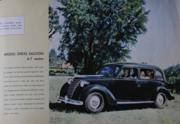 Fiat 1100 E Modelprogram 1938 Carbrochure (7438)