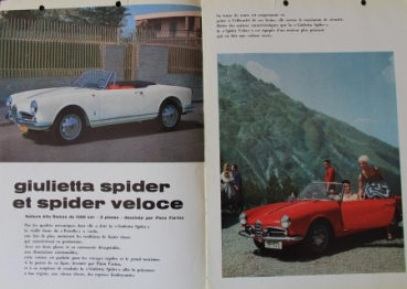 Alfa Romeo Giulietta Spider Veloce Modelprogram 1960 Carbrochure (7451)