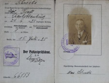 Vehicle-Driver License 1925 two documents (1009)