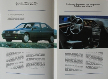 Peugeot 605 Modelprogram 1992 Carbrochure (9093)