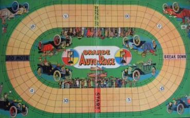 Motorracing 1923 Gameboard "Grande Auto-Race" carton (2144)