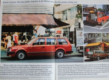 Opel Kadett Rekord Caravan Modelprogram 1983 Carbrochure (2054)