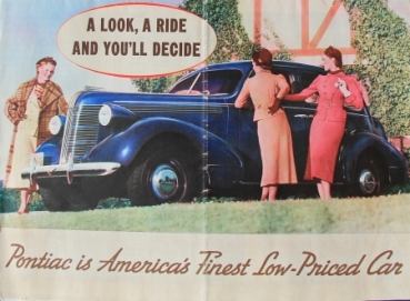 Pontiac Modellprogramm 1937 Automobilprospekt (8026)