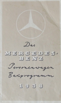 Mercedes-Benz Modellprogramm 1938 Automobilprospekt (7520)