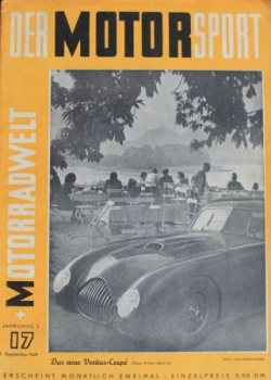 "Der Motor Sport + Motorwelt" Automobil-Zeitschrift Veritas 1949 (2132)