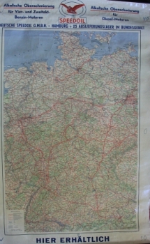 Speedoil Motoroil 1950 Advertising-Roadmap Germany (7545)