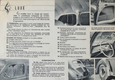 Renault 4 CV Modelprogram 1949 Carbrochure (7274)