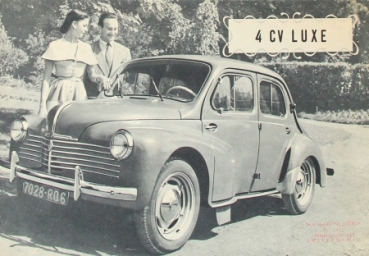Renault 4 CV Modelprogram 1949 Carbrochure (7274)