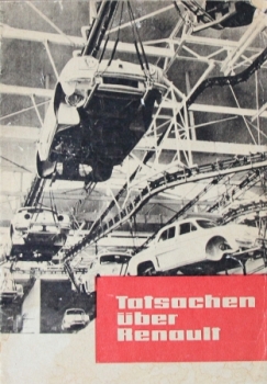 Renault Modelprogram 1958 "Tatsachen über Renault" Carbrochure (4443)