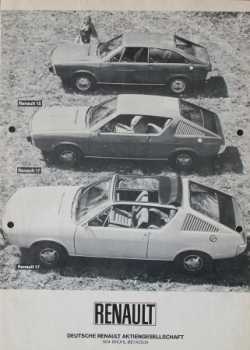 Renault 15 - 17 Modelprogram 1972 Carbrochure (3565)