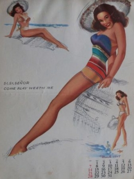 Studio Sketches Pin-up Calendar 1954 Marilyn Monroe (1847)