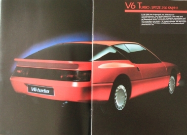 Renault Alpine A 310 Modelprogram 1982 Carbrochure (7284)