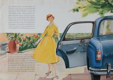 Mercedes-Benz 180 Modellprogramm 1957 Automobilprospekt (8851)