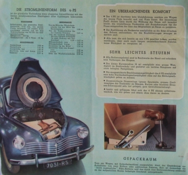 Renault 4 CV 1951 Carbrochure (8050)
