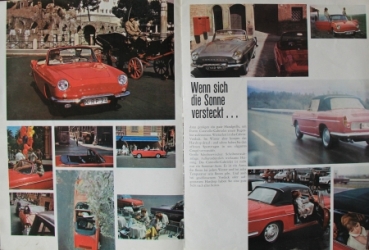 Renault Caravelle 1100 Modelprogram 1960 "Von Nord nach Sued" Carbrochure  (5105)