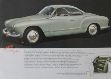 Volkswagen Karmann-Ghia Modelprogram 1959 Reuters-Drawing Carbrochure (7721)