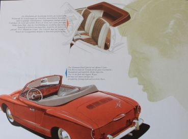 Volkswagen Karmann-Ghia Modelprogram 1959 Reuters-Drawing Carbrochure (7721)