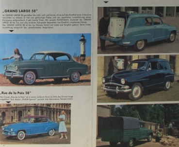 Simca Aronde Modelprogram 1958 Carbrochure (8092)
