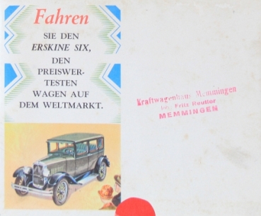 Studebaker Erskine Six 1928 Automobilprospekt (8797)