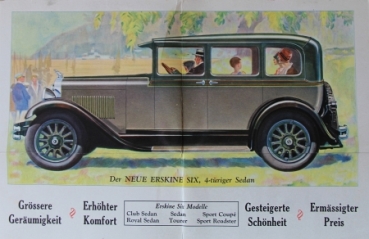 Preview: Studebaker Erskine Six Modellprogramm 1928 Automobilprospekt (8797)