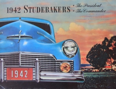 Studebaker Modellprogramm 1942 Automobilprospekt (7322)