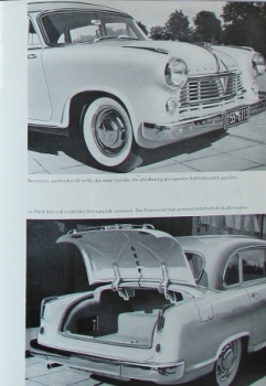 Borgward Hansa 2400 Pullmann Modellprogramm 1956 Automobilprospekt (7147)