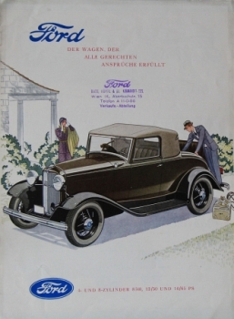 Ford Model A Modellprogramm 1928 Automobilprospekt (7855)