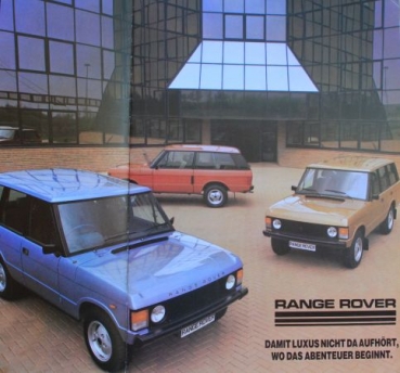 Range Rover Modelprogram 1980 Carbrochure (1861)