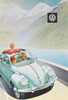 Volkswagen Käfer Modellprogramm 1958 Reuters Automobilprospekt (3322)