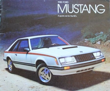 Ford Mustang Modelprogram 1980 "A sportscar for the 80's" Carbrochure (2046)