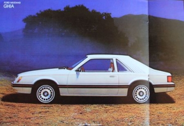 Ford Mustang Modelprogram 1980 "A sportscar for the 80's" Carbrochure (2046)