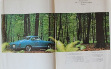 Volkswagen Karmann-Ghia Modellprogramm 1966 Automobilprospekt (7546)