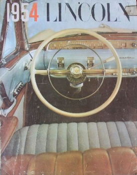 Lincoln Modellprogramm 1954 Automobilprospekt (7907)